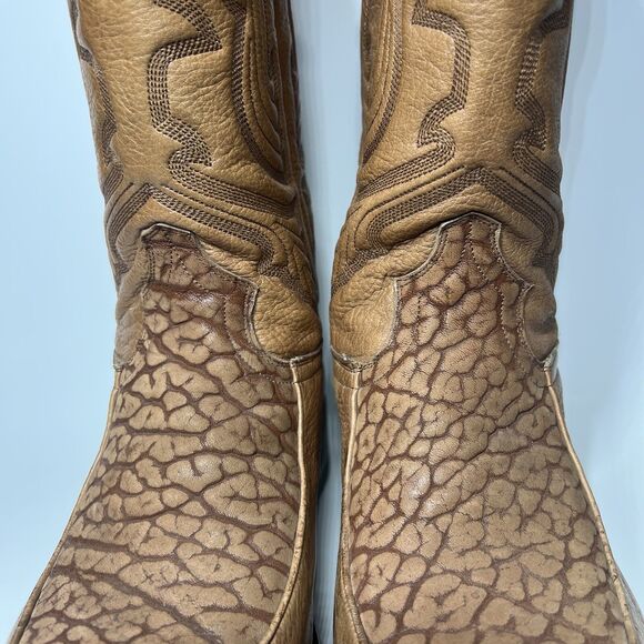 Joma Mens MEX 26 1/2 US 9 Two Tone Leather & Suede Western Cowboy Boots Brown - Picture 7 of 16